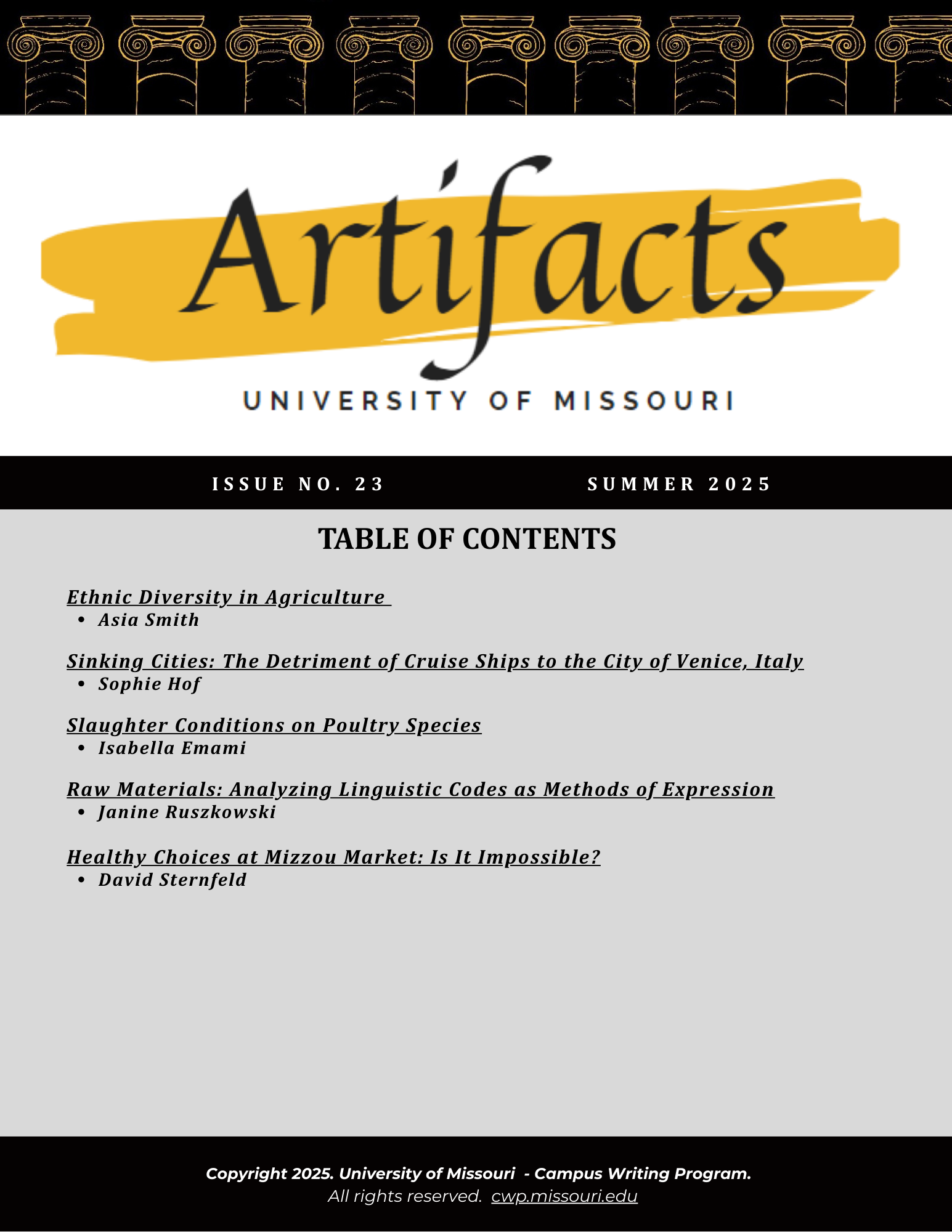 					View Vol. 23 (2025): Summer 2025
				